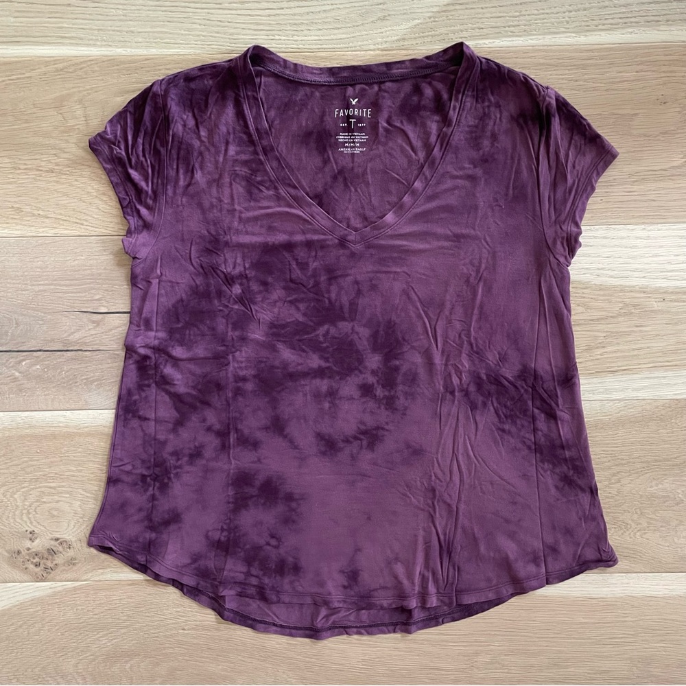 AEO Favourite T-Shirt Tie Dye Purple